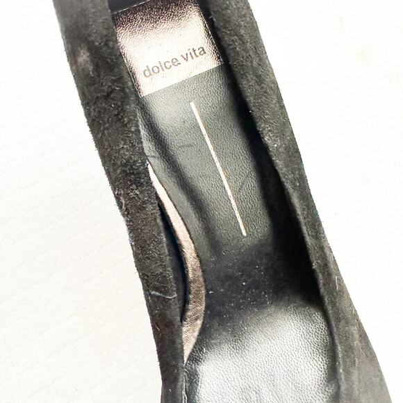 Dolce Vita 5" Holt Black Suede Studded Platform Pumps Size 9 - Picture 4 of 7